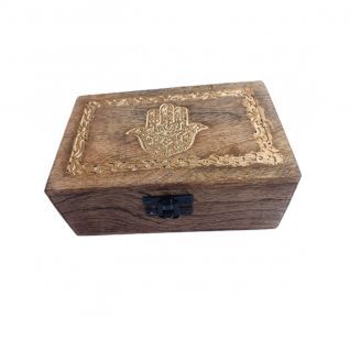 CAJA madera Hamsa
